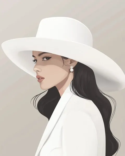 Minimalist Woman in Hat