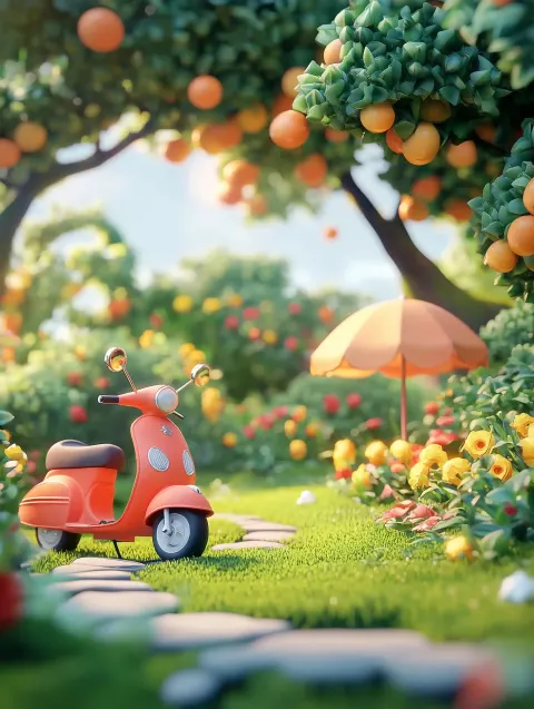 Colorful 3D Clay Scene