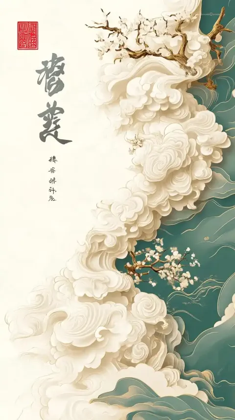 Elegant Cloud Pattern Poster
