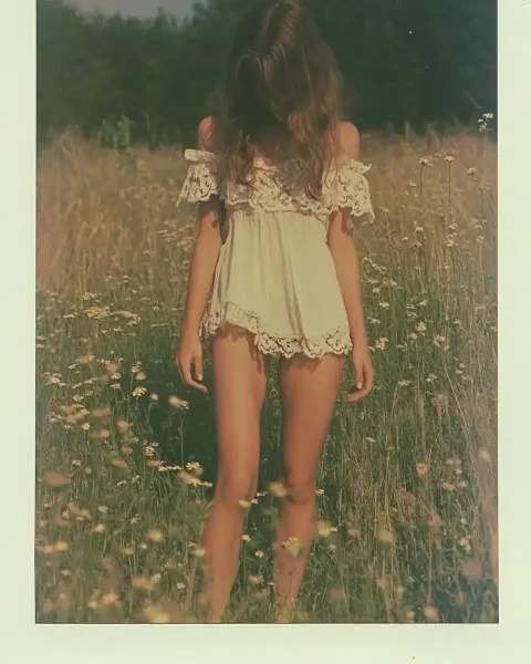 Creepy 80s Polaroid Girl