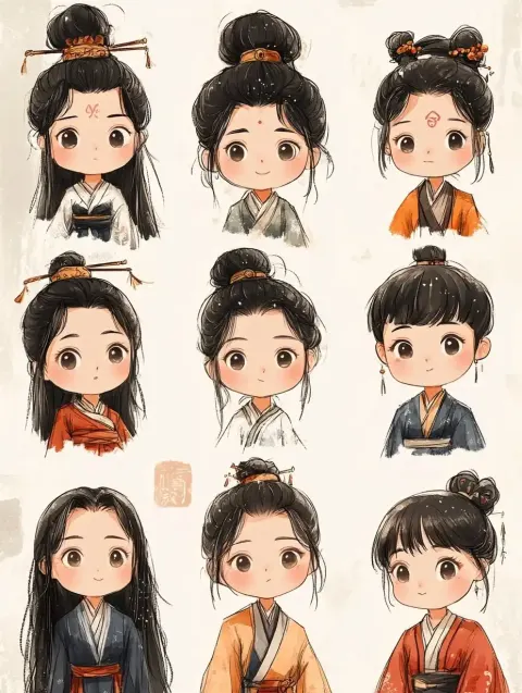 Cartoon Characters with Expressions