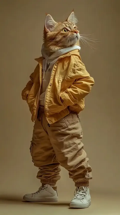 Fashion Cat Model Pose