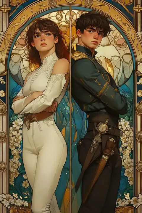 Warriors in Ice Art Nouveau
