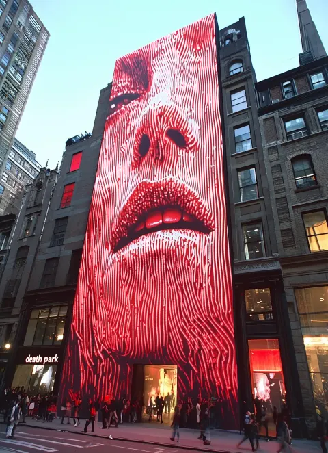 Neon Billboard in Brooklyn