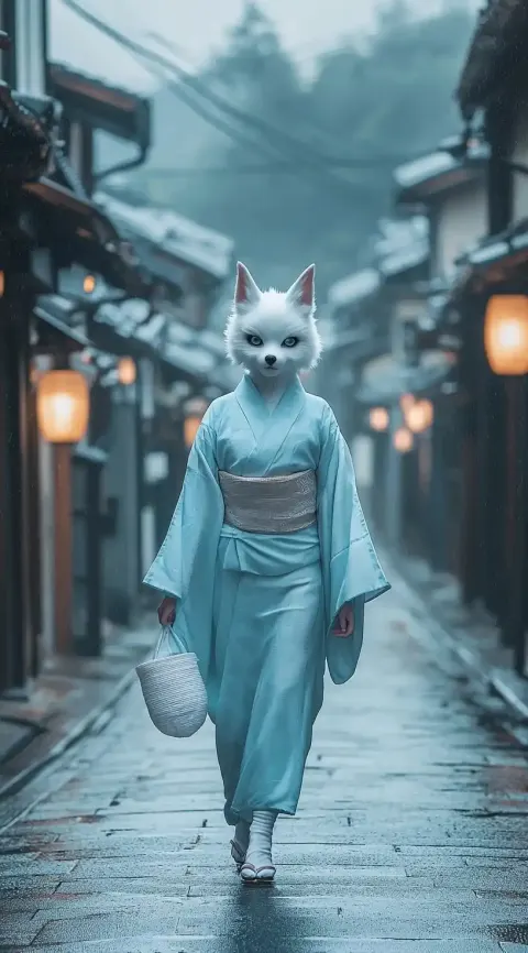 Cinematic Fox Cosplay in Kyoto