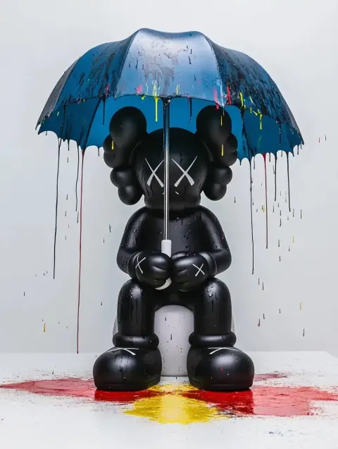 Black KAWS with Umbrella