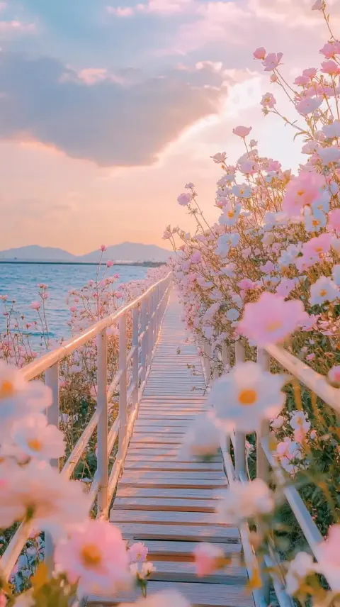 Dreamlike Floral Bridge