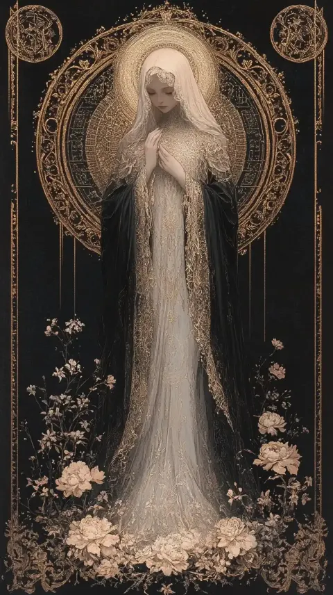 Ethereal Woman in Art Nouveau