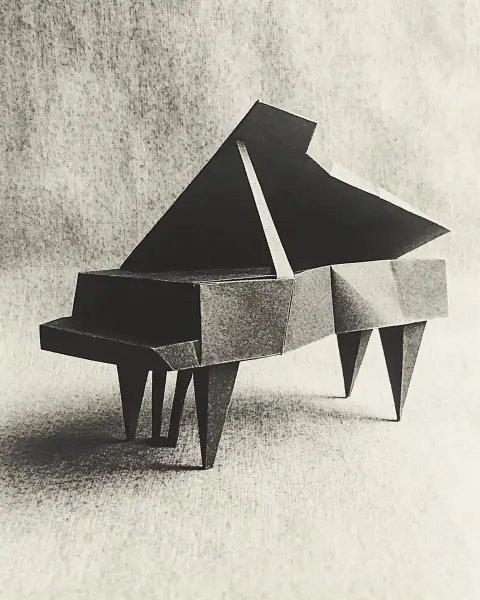 Origami Piano Poster Design