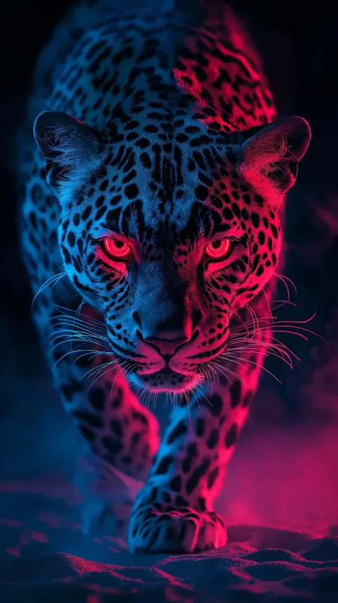 Infrared Leopard Close-Up