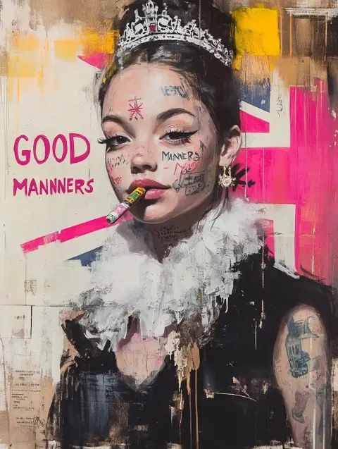 Baroque Princess with Graffiti