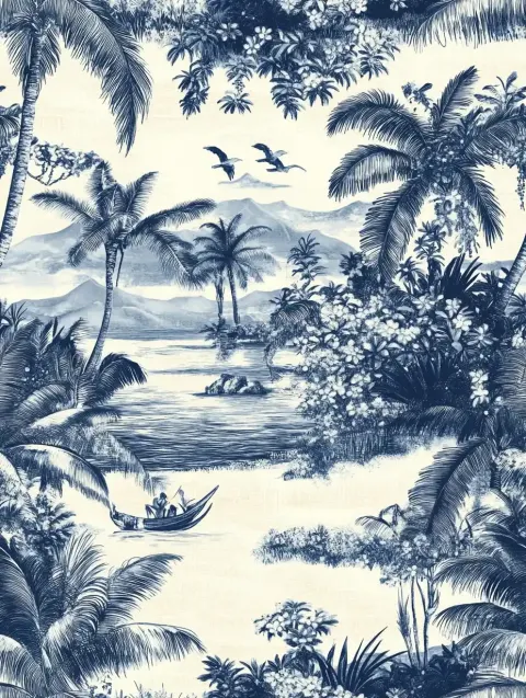 Tropical Landscape Illustration
