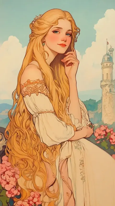 Medieval Princess in Tower