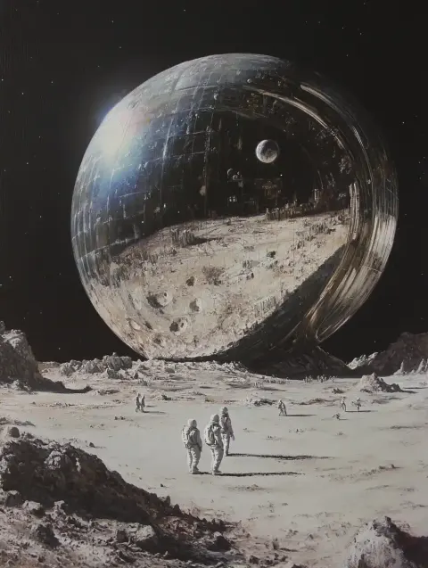 Futuristic Lunar Cityscape