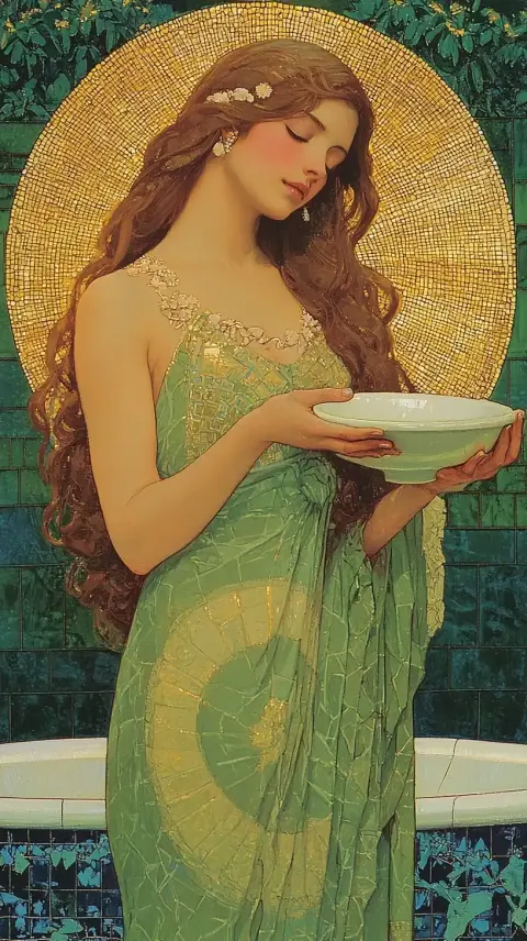 Japanese Angel Bathtub Art