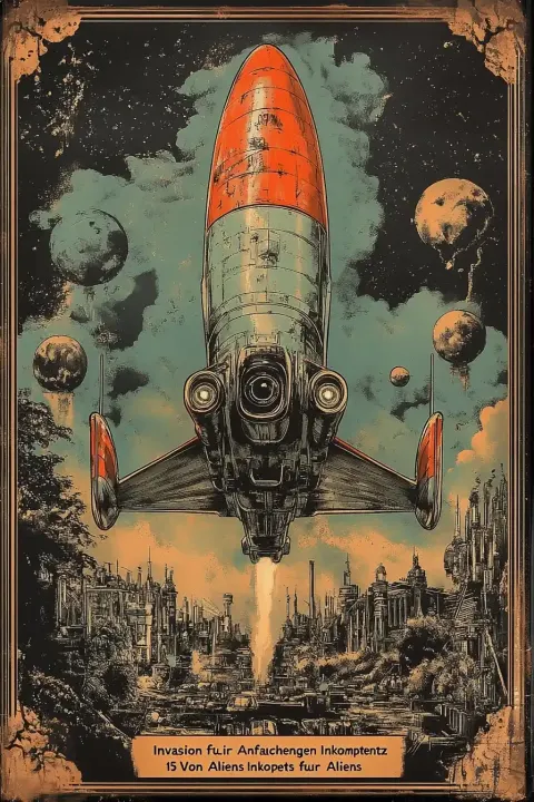 Retro Sci-Fi Alien Cover