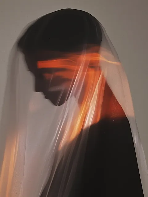 Abstract Mannequin Veiled Portrait
