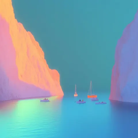Mediterranean Cove Scene
