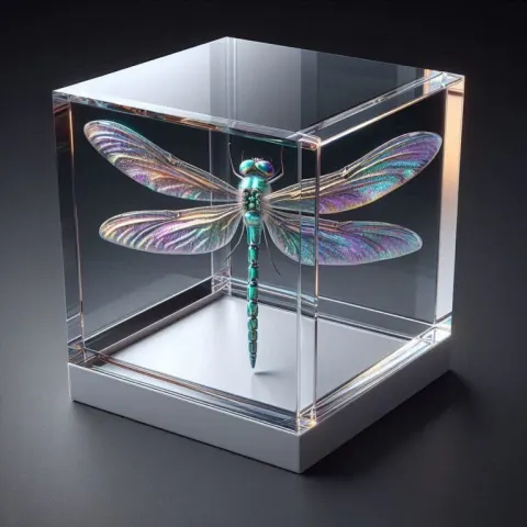 Small Subject in Luxurious Transparent Crystal Box
