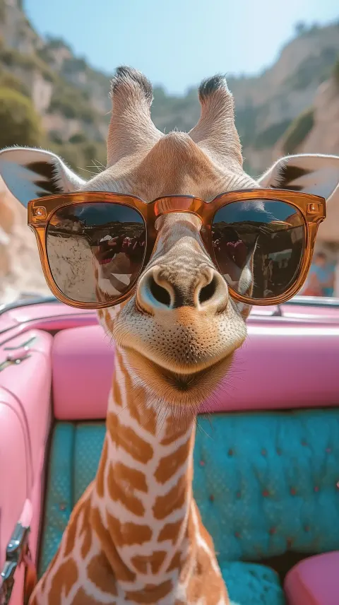 Giraffe in Convertible Fisheye