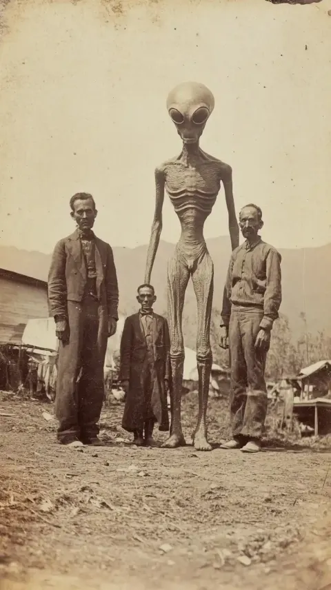 Vintage Village with Aliens