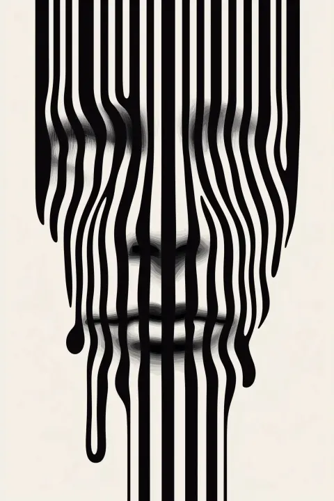 Symmetrical Melting Face Vector