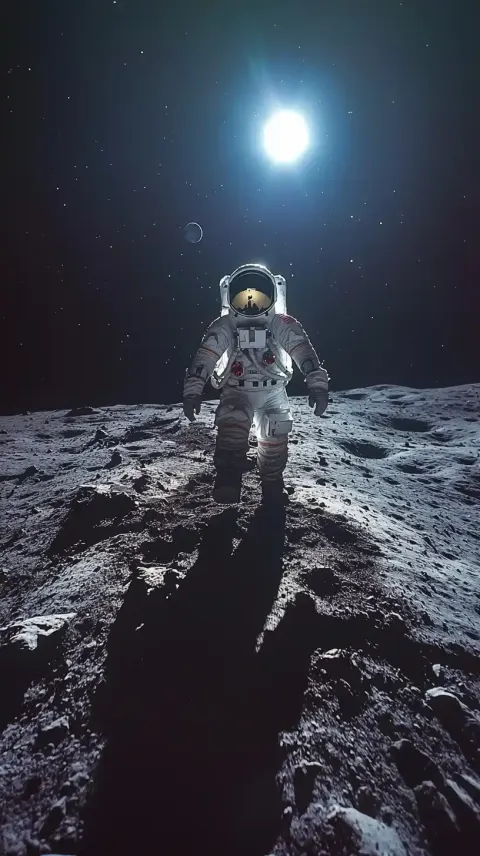 Astronaut on Moon Photograph