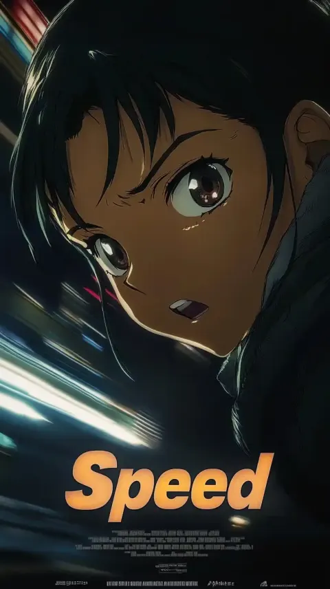 Cinematic Anime Speed Poster
