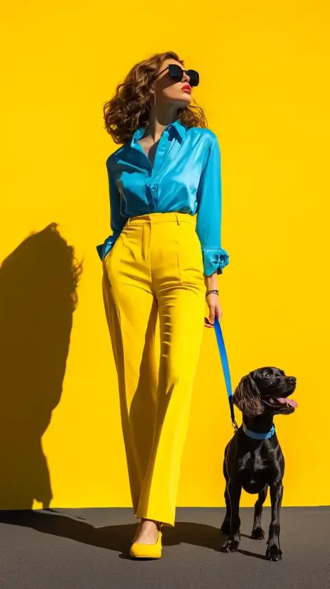 Fashion Model with Dog