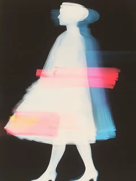 Ghostly Woman in Motion