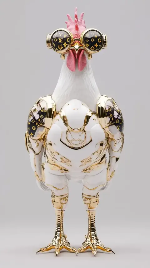 Surreal Robot Rooster Fashion