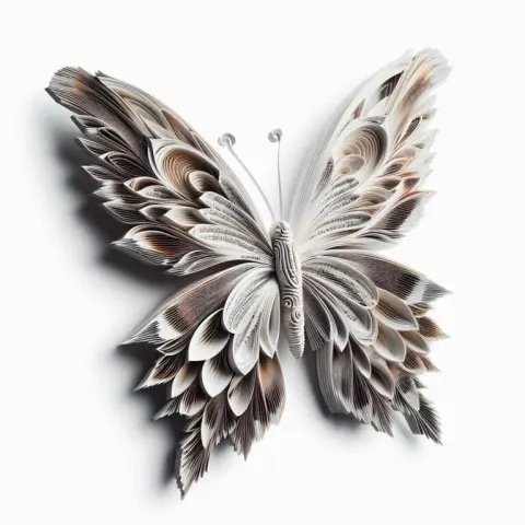 Sculpture Carved From Book Pages in Dynamic Motion