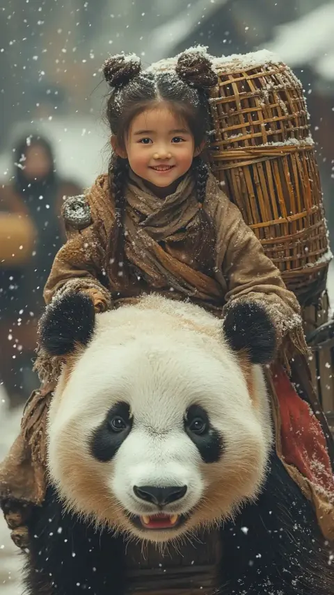 Asian Girl on Panda