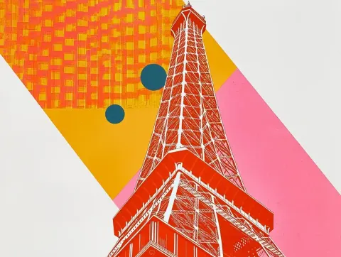 Eiffel Tower in Minimalism