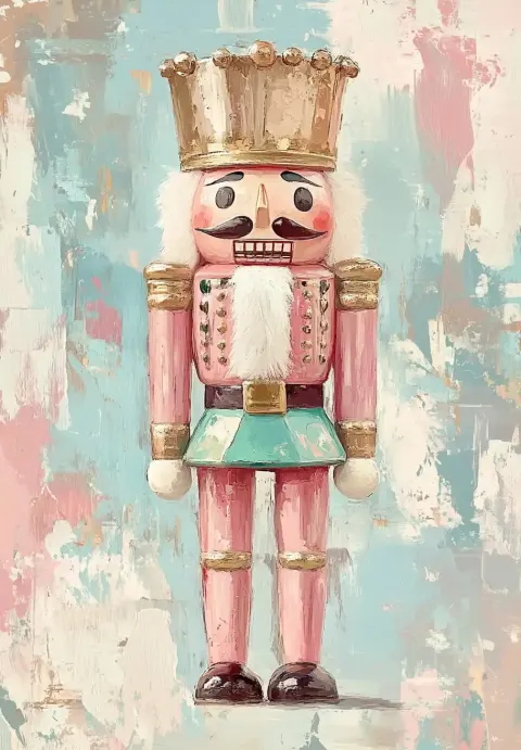 Hockney-Style Nutcracker Painting