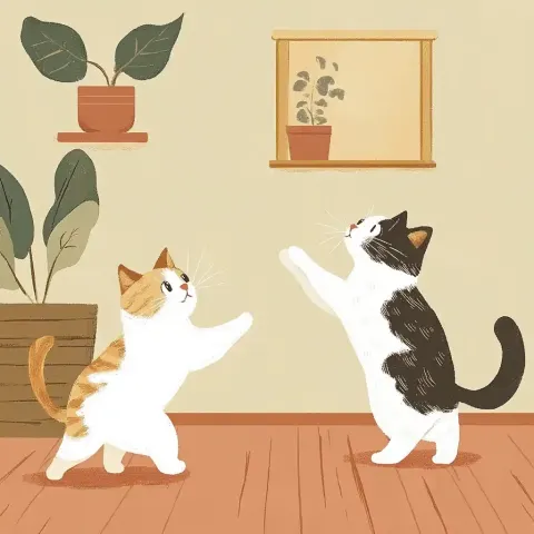 Raw Style Cats Playing