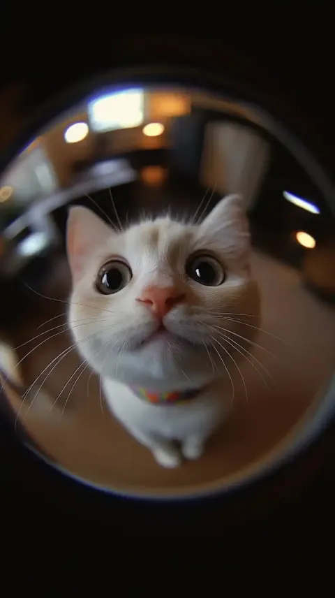 Fisheye Cat Portrait