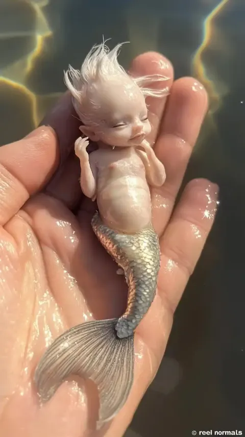 Ultra-Realistic Mermaid Baby