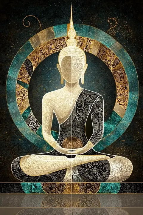 Realistic Buddha in Robe