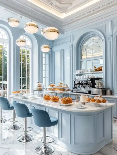 Pastel Caf with Pastries