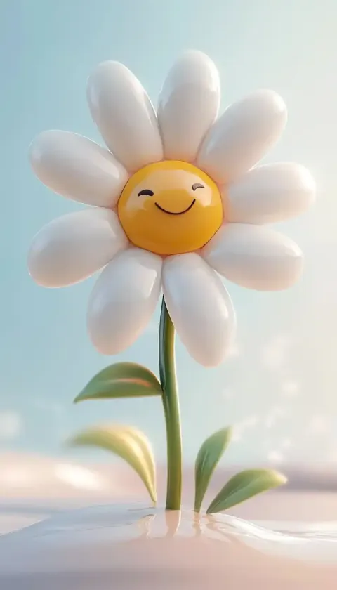 3D Character Daisy Flower