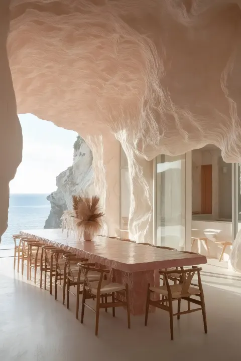 Pink Stone Dining Room