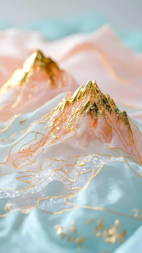 Geometric Mountains in Silk