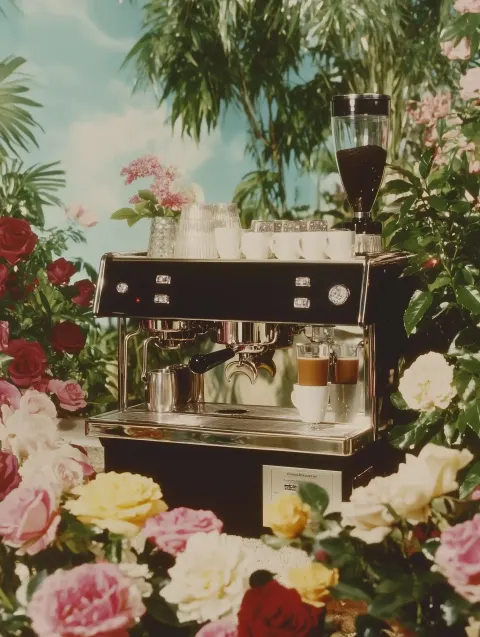 Detailed Espresso Machine Garden