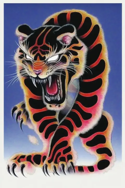 Kawaii Kaiju Tiger Art