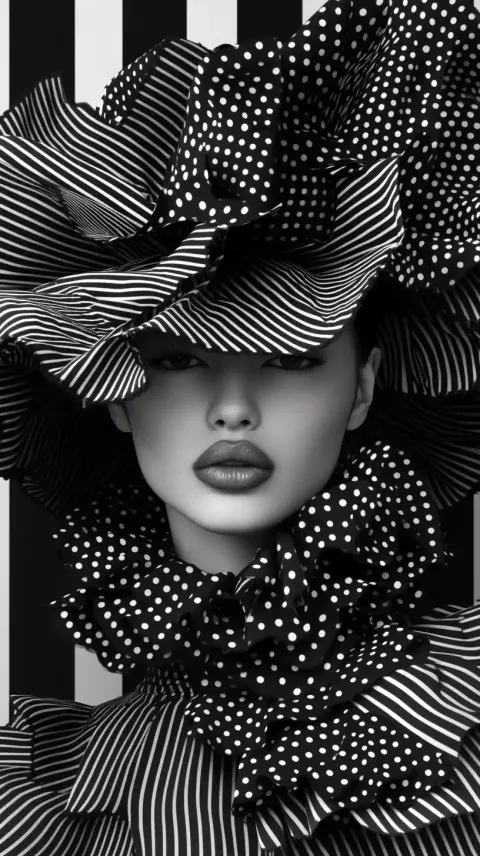 Polka-Dot Fashion Portrait