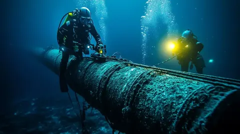 Submarine Cable Inspection Photography