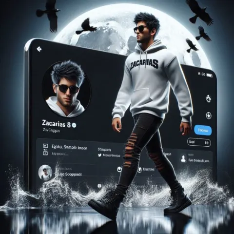 Zacarias Character Walking by Social Media Profile