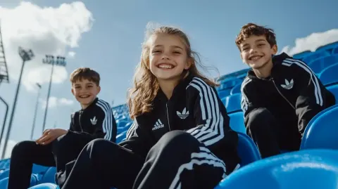 Vibrant Kids in Stadium