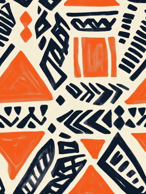 Minimal Tribal Pattern Wallpaper